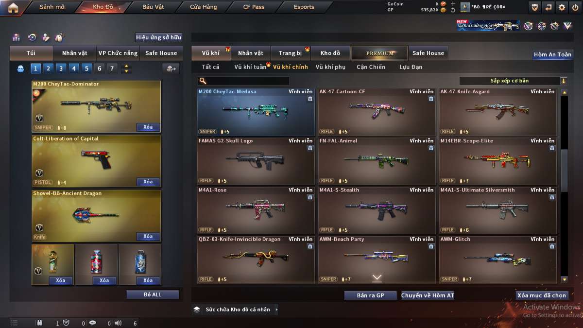 shop acc cf uy tin gia re